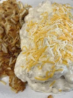 Biscuits and Gravy with Hashbrowns